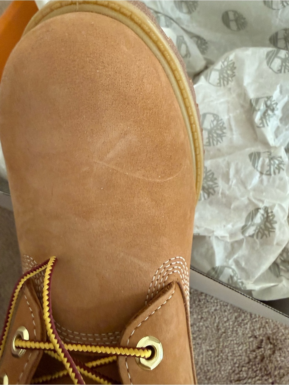 Timberland Wheat Nubuck Work Boots Men’s 8.5 NWT - Picture 4 of 8